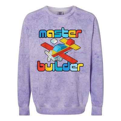 Master Builder Funny Building Blocks Brick Block Toy Colorblast Crewneck Sweatshirt