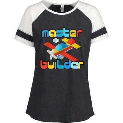 Master Builder Funny Building Blocks Brick Block Toy Enza Ladies Jersey Colorblock Tee