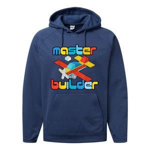 Master Builder Funny Building Blocks Brick Block Toy Performance Fleece Hoodie