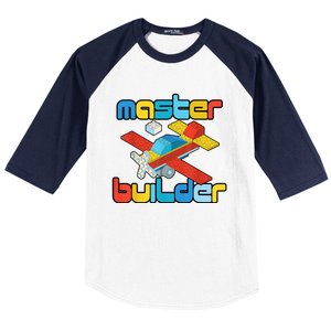 Master Builder Funny Building Blocks Brick Block Toy Baseball Sleeve Shirt