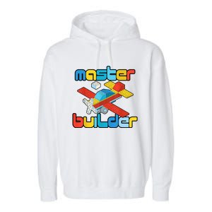 Master Builder Funny Building Blocks Brick Block Toy Garment-Dyed Fleece Hoodie