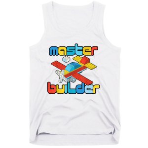 Master Builder Funny Building Blocks Brick Block Toy Tank Top