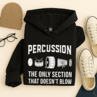 Marching Band For Drummers In Percussion Section Hoodie