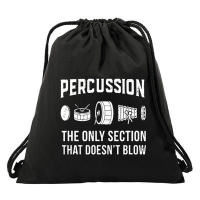 Marching Band For Drummers In Percussion Section Drawstring Bag