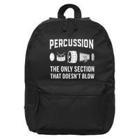 Marching Band For Drummers In Percussion Section 16 in Basic Backpack