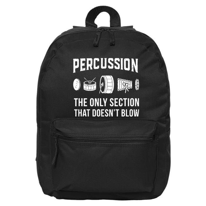 Marching Band For Drummers In Percussion Section 16 in Basic Backpack