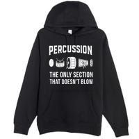 Marching Band For Drummers In Percussion Section Premium Pullover Hoodie