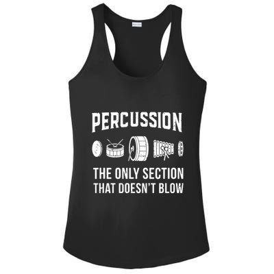 Marching Band For Drummers In Percussion Section Ladies PosiCharge Competitor Racerback Tank