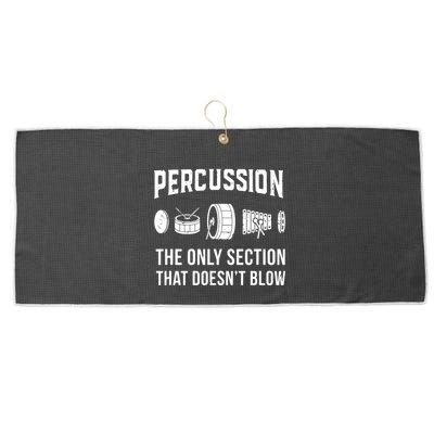 Marching Band For Drummers In Percussion Section Large Microfiber Waffle Golf Towel
