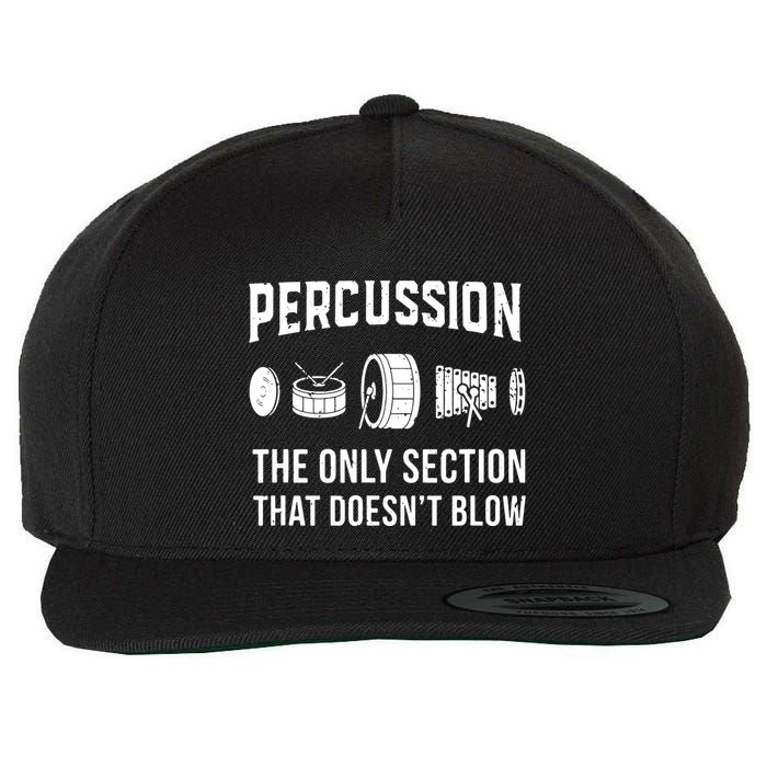 Marching Band For Drummers In Percussion Section Wool Snapback Cap