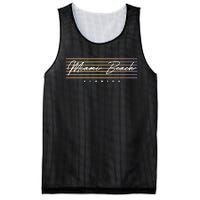 Miami Beach Florida Nostalgic Retro Style Mesh Reversible Basketball Jersey Tank