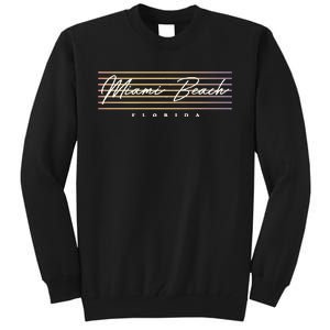 Miami Beach Florida Nostalgic Retro Style Tall Sweatshirt