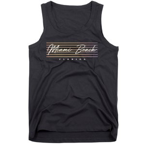 Miami Beach Florida Nostalgic Retro Style Tank Top