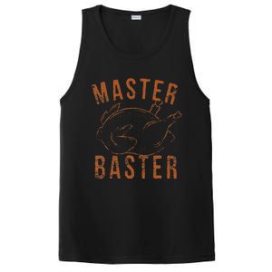 Master Baster Funny Turkey Print Happy Thanksgiving Day PosiCharge Competitor Tank