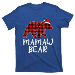 Mamaw Bear Family Group Matching Red Plaid Santa Hat Gift T-Shirt