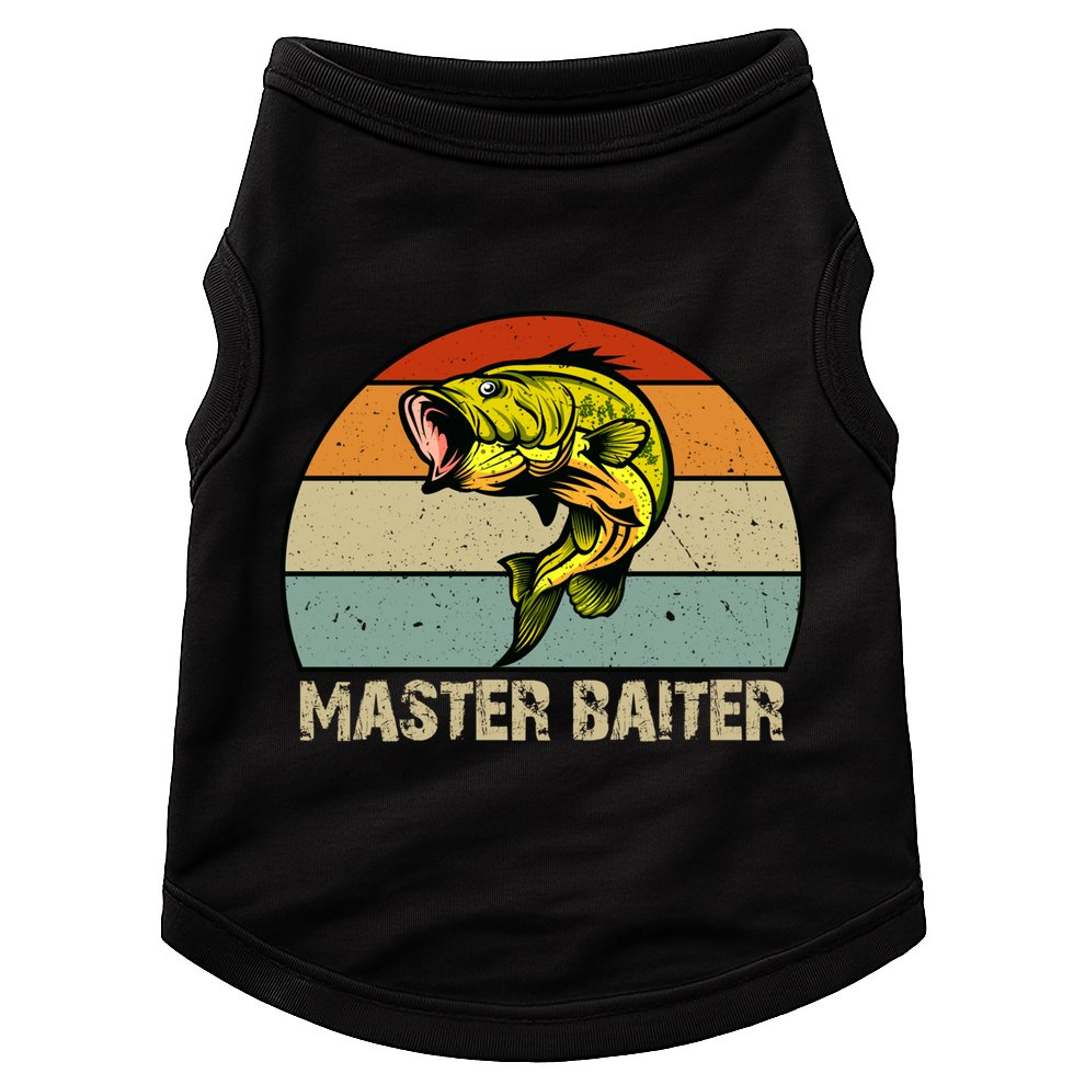 Master Baiter Funny Bass Fishing Funny Gift Dads Gift Doggie Tank
