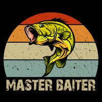 Master Baiter Funny Bass Fishing Funny Gift Dads Gift Doggie Tank