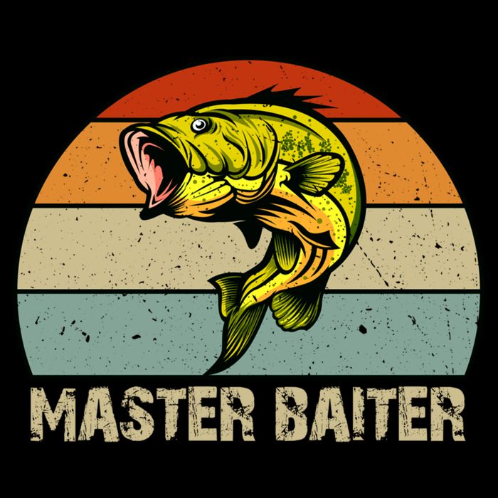 Master Baiter Funny Bass Fishing Funny Gift Dads Gift Doggie Tank