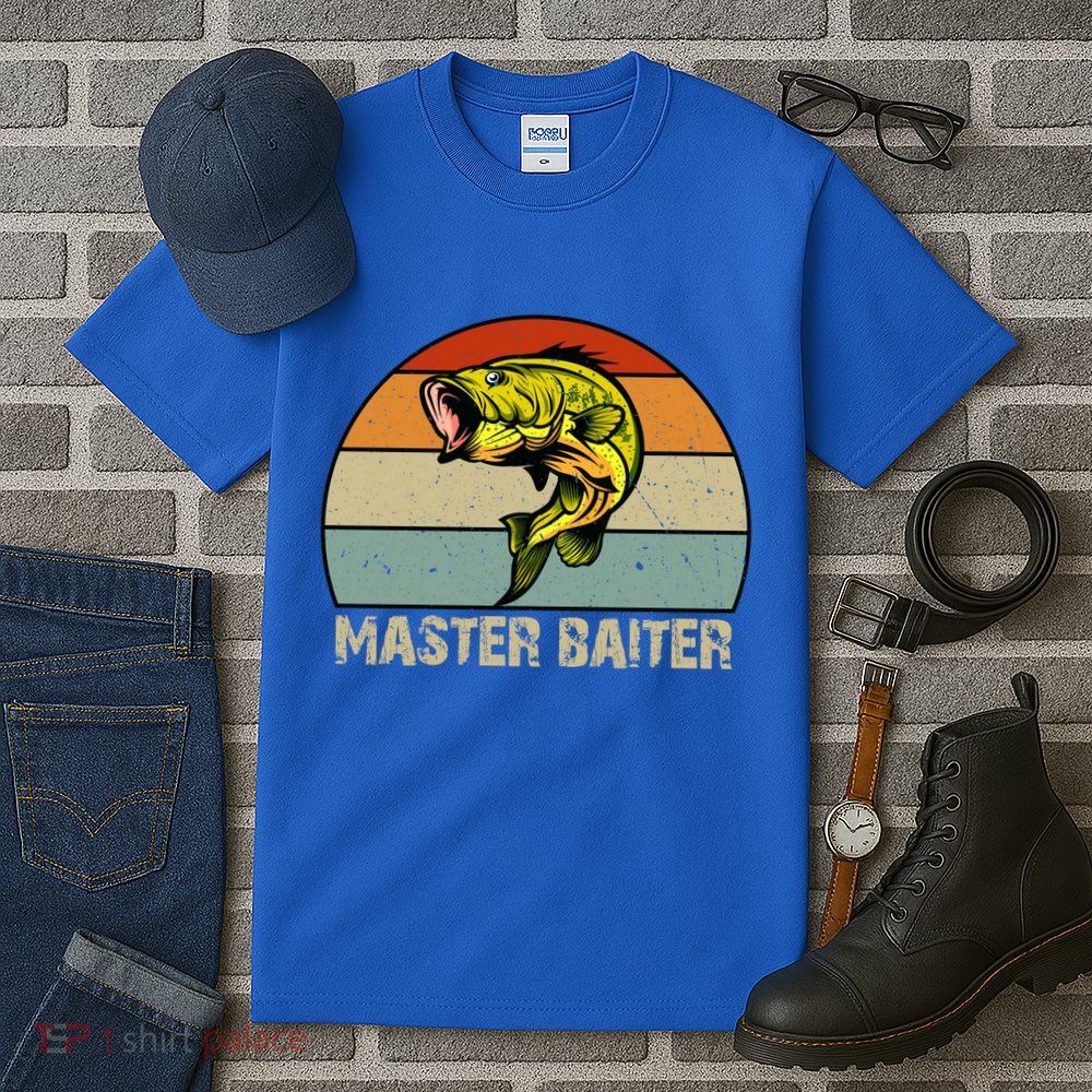 Master Baiter Funny Bass Fishing Funny Gift Dads Gift Tall T-Shirt
