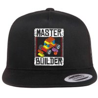 Master Builder For A Builder Block Building Blocks Bricks Flat Bill Trucker Hat