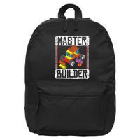 Master Builder For A Builder Block Building Blocks Bricks 16 in Basic Backpack
