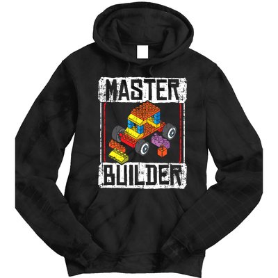 Master Builder For A Builder Block Building Blocks Bricks Tie Dye Hoodie