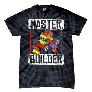 Master Builder For A Builder Block Building Blocks Bricks Tie-Dye T-Shirt