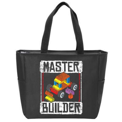 Master Builder For A Builder Block Building Blocks Bricks Zip Tote Bag