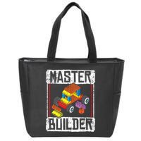 Master Builder For A Builder Block Building Blocks Bricks Zip Tote Bag