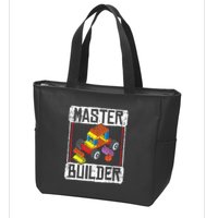 Master Builder For A Builder Block Building Blocks Bricks Zip Tote Bag