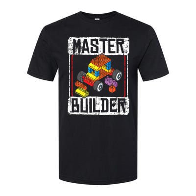 Master Builder For A Builder Block Building Blocks Bricks Softstyle CVC T-Shirt