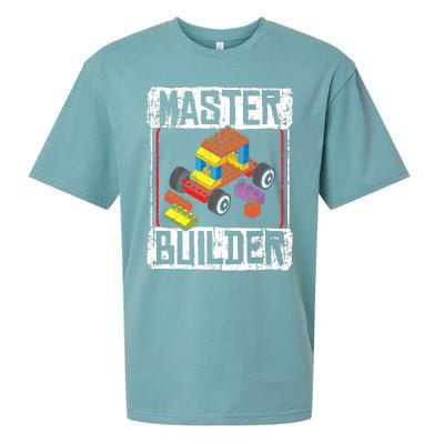 Master Builder For A Builder Block Building Blocks Bricks Sueded Cloud Jersey T-Shirt