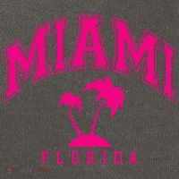Miami Beach Florida Palms Palm Trees Preppy Varsity Pink Cotton Canvas Backpack