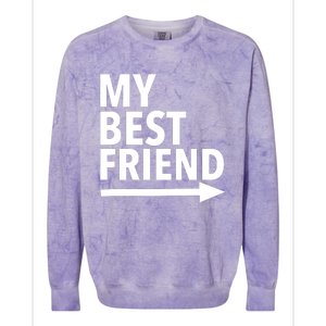 My Best Friend T With Arrow Left Colorblast Crewneck Sweatshirt