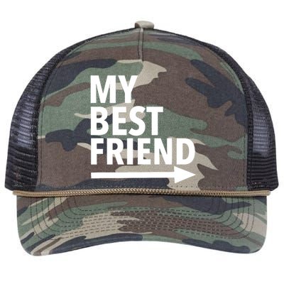 My Best Friend T With Arrow Left Retro Rope Trucker Hat Cap