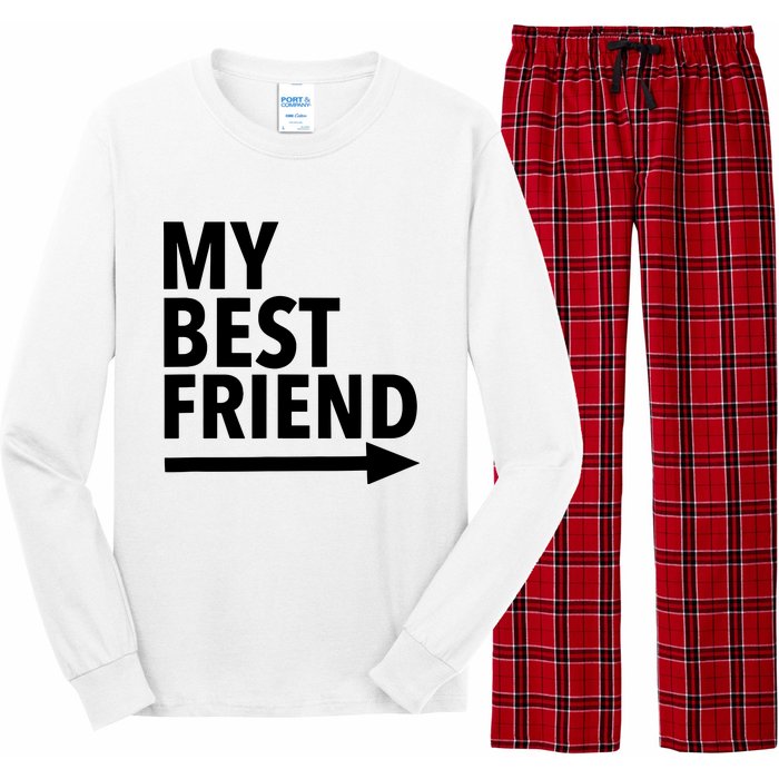 My Best Friend T With Arrow Left Long Sleeve Pajama Set