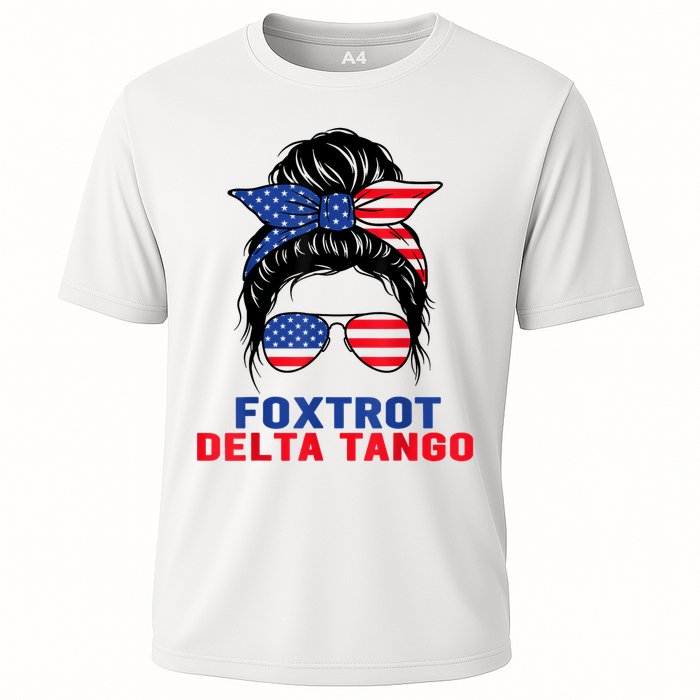 Messy Bun Foxtrots Deltas Tangos Bear Foxtrots Deltas Tango Cooling Performance Crew T-Shirt