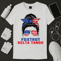 Messy Bun Foxtrots Deltas Tangos Bear Foxtrots Deltas Tango T-Shirt