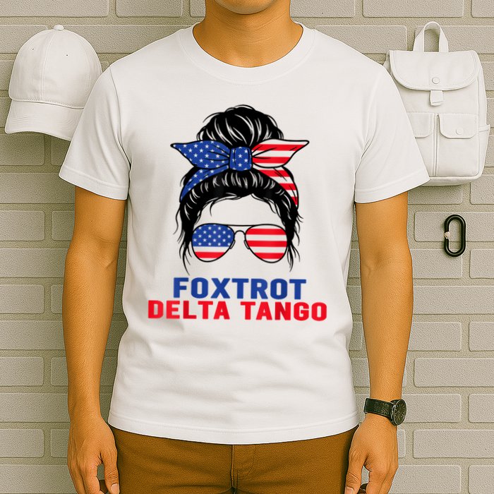 Messy Bun Foxtrots Deltas Tangos Bear Foxtrots Deltas Tango T-Shirt