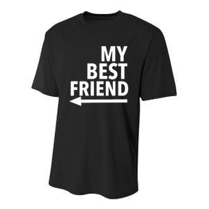 My Best Friend T With Arrow Right Youth Performance Sprint T-Shirt