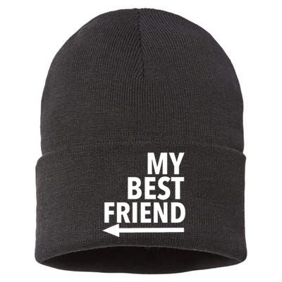 My Best Friend T With Arrow Right Sustainable Knit Beanie