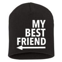 My Best Friend T With Arrow Right Short Acrylic Beanie