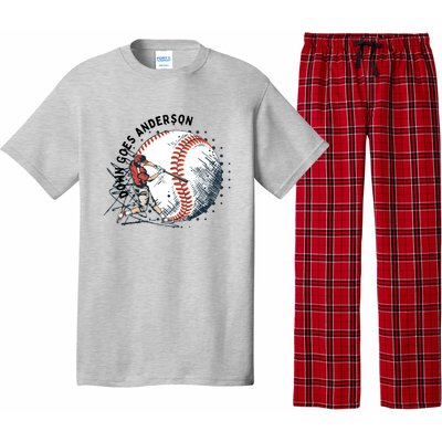 Meme Baseball Funny Down Goes Anderson Pajama Set