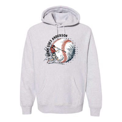 Meme Baseball Funny Down Goes Anderson Premium Hoodie