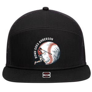 Meme Baseball Funny Down Goes Anderson 7 Panel Mesh Trucker Snapback Hat