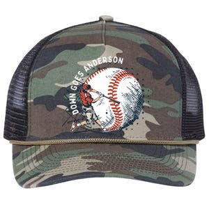 Meme Baseball Funny Down Goes Anderson Retro Rope Trucker Hat Cap