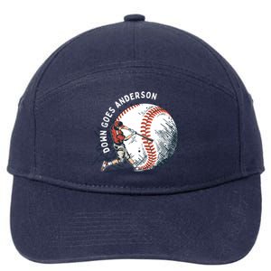 Meme Baseball Funny Down Goes Anderson 7-Panel Snapback Hat