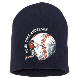 Meme Baseball Funny Down Goes Anderson Short Acrylic Beanie