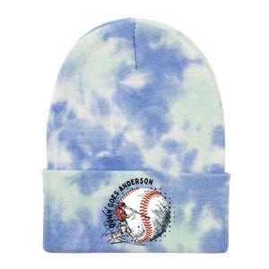 Meme Baseball Funny Down Goes Anderson Tie Dye 12in Knit Beanie