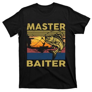 Master Baiter Fishing Funny Grandpa Bass Dad T-Shirt